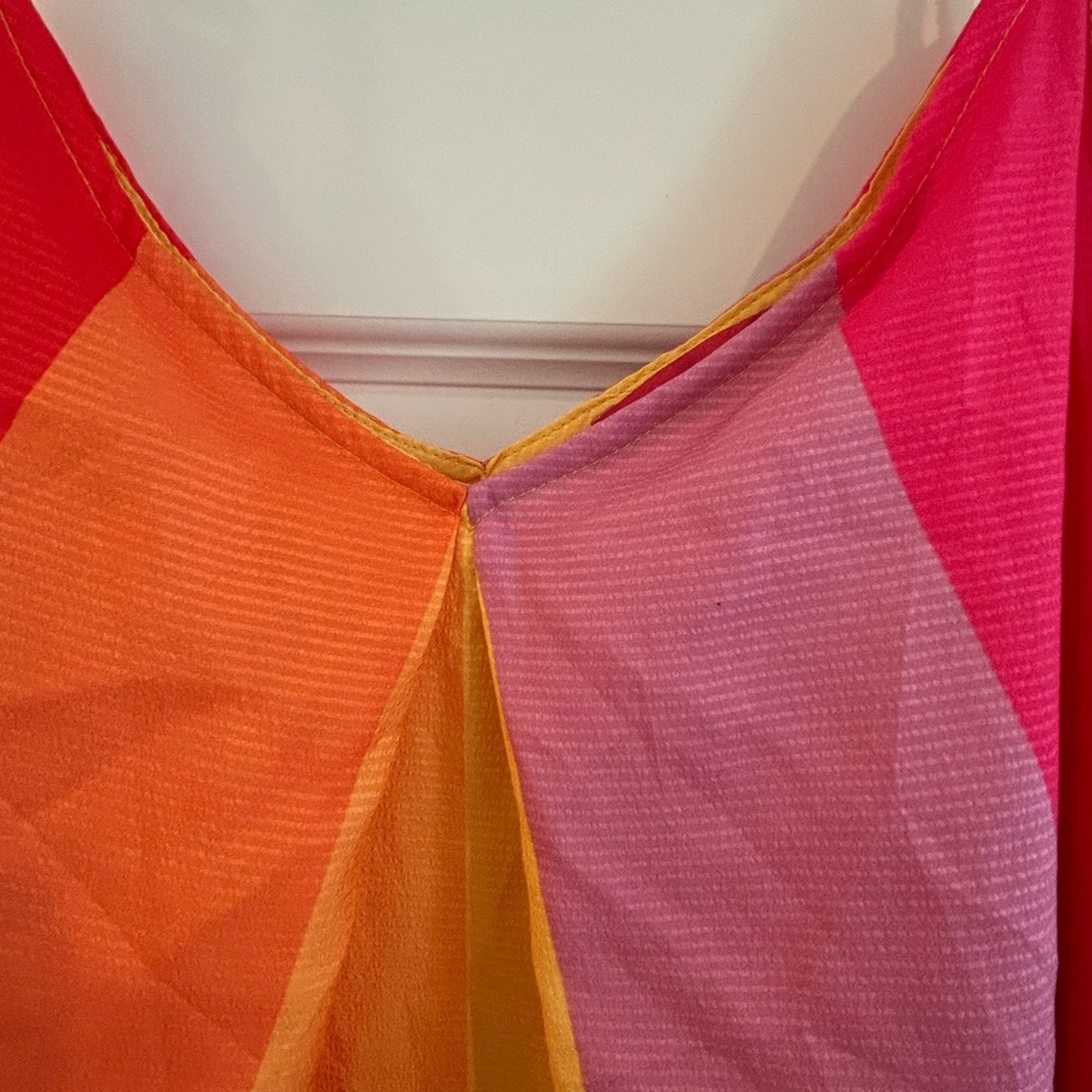 Flying Tomato Color Maxi Dress Pink Orange Multi Size L - Picture 7 of 14